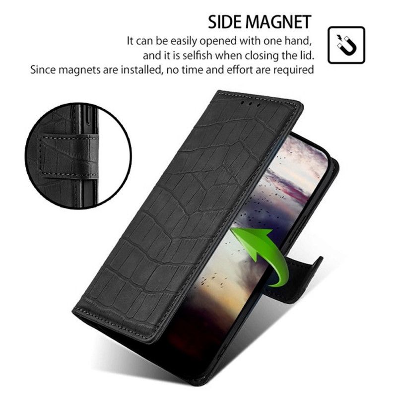 Skórzany Futerał Vivo V50 Lite 5g Etui Na Telefon Tekstura Krokodyla
