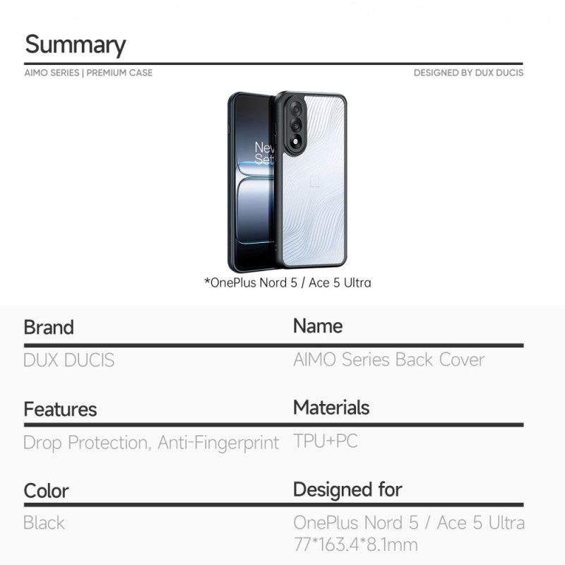 Etui Do Oneplus Nord 5 Seria Aimo Dux Ducis