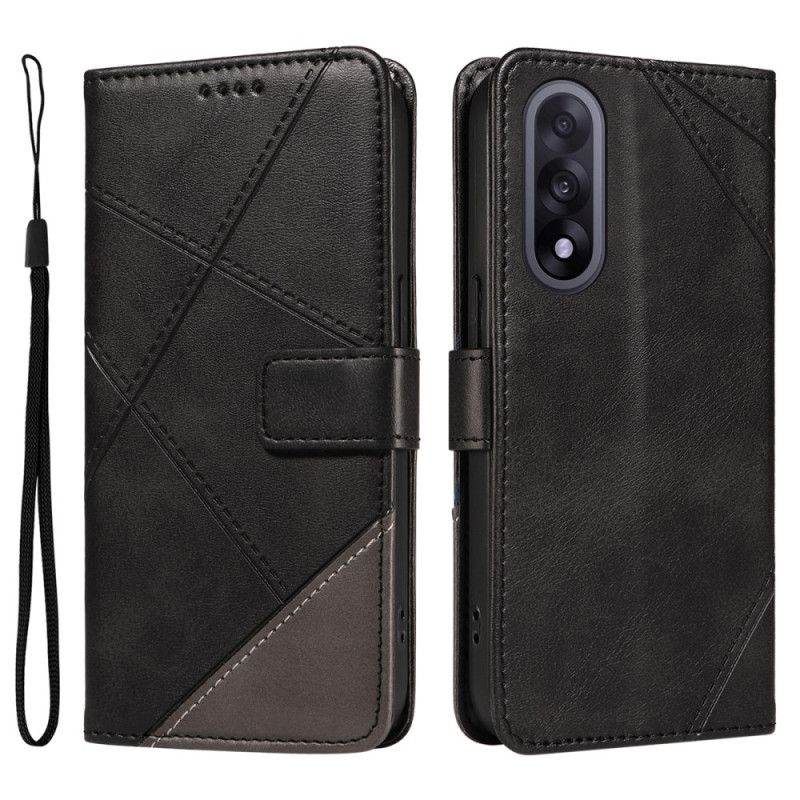 Etui Folio Oneplus Nord 5 Dwukolorowe Geometryczne Etui Ochronne