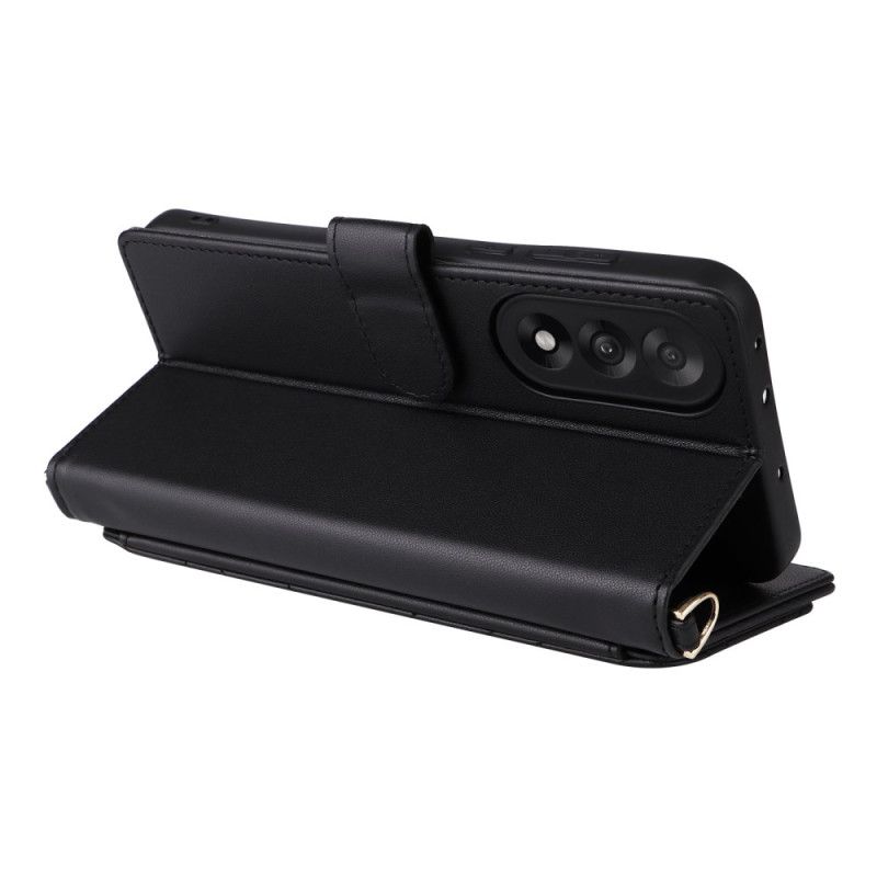 Etui Folio Oneplus Nord 5 Pikowane Z Paskiem Na Ramię