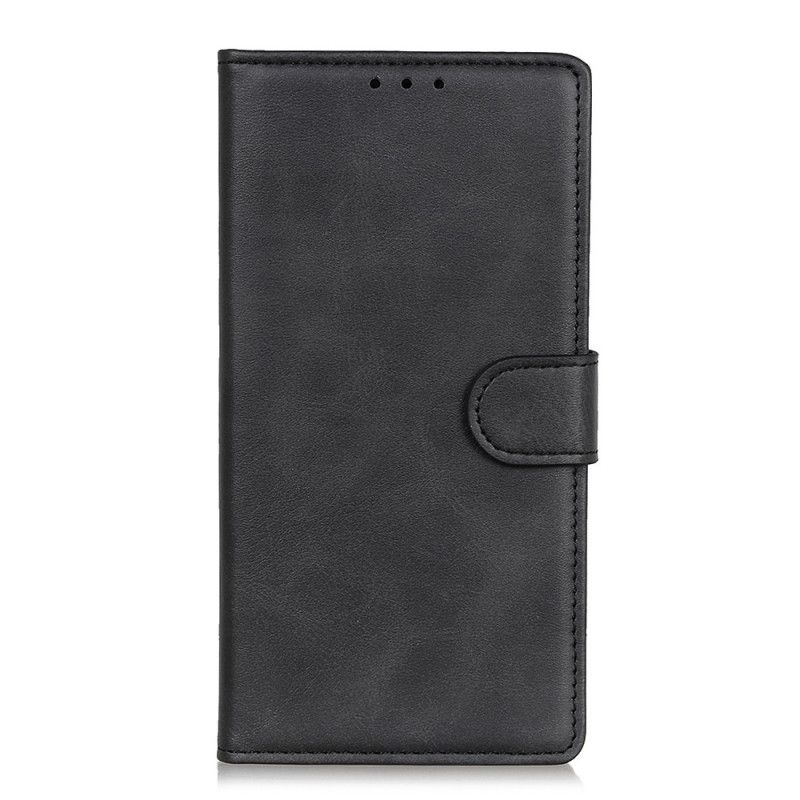 Etui Folio OnePlus Nord Czerwony Czarny Efekt Skóry Matowej Retro Etui Ochronne