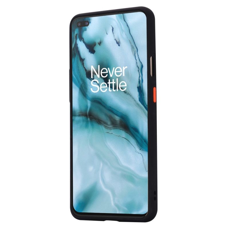 Etui OnePlus Nord Czerwony Czarny Krawędzie W Kolorze Hybrydowym Etui Ochronne