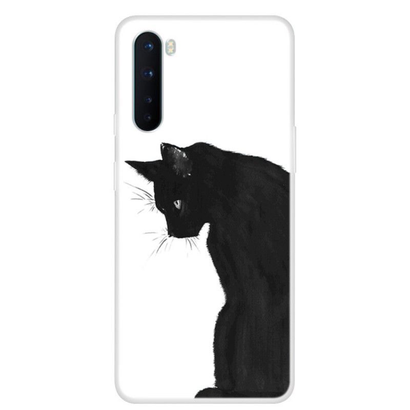 Etui OnePlus Nord Zamyślony Czarny Kot