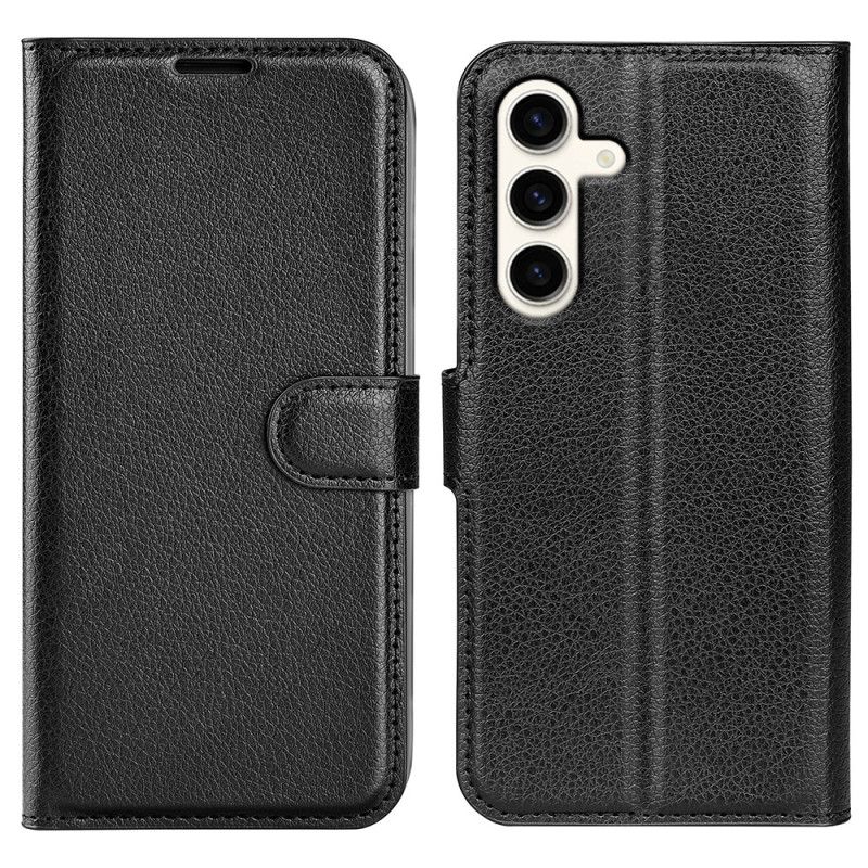 Etui Folio Samsung Galaxy S24 Plus 5g Klasyczna Sztuczna Skóra Litchi Etui Ochronne