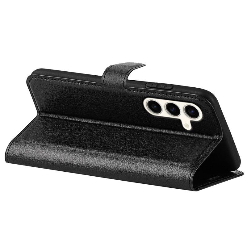 Etui Folio Samsung Galaxy S24 Plus 5g Klasyczna Sztuczna Skóra Litchi Etui Ochronne