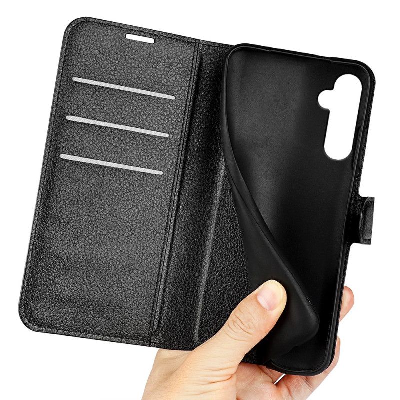 Etui Folio Samsung Galaxy S24 Plus 5g Klasyczna Sztuczna Skóra Litchi Etui Ochronne
