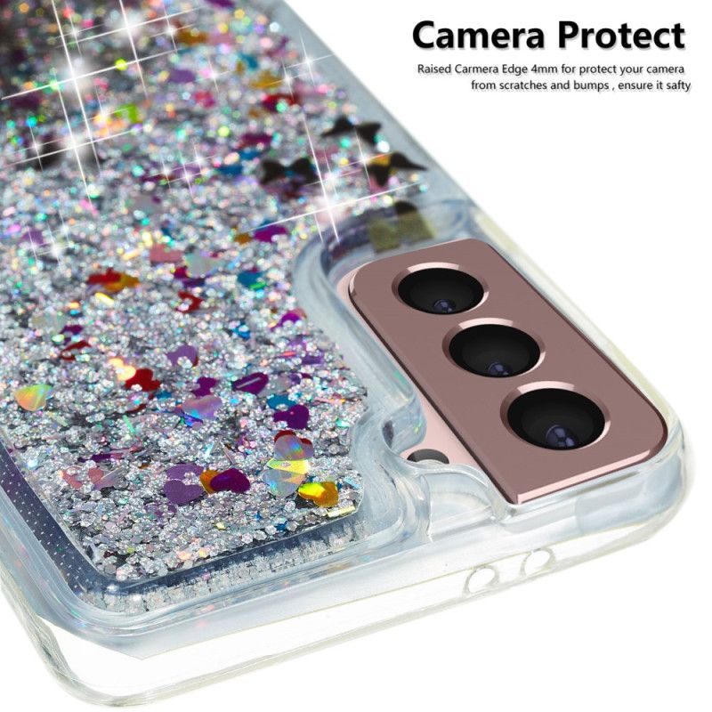 Etui Samsung Galaxy S24 Plus 5g Płynny Brokat Mniszka Lekarskiego Etui Ochronne