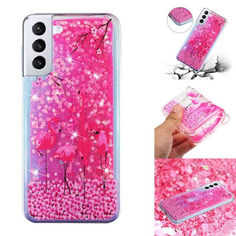 Etui Samsung Galaxy S24 Plus 5g Płynny Brokat W Kształcie Ptaka