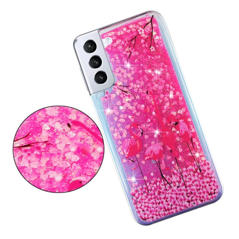Etui Samsung Galaxy S24 Plus 5g Płynny Brokat W Kształcie Ptaka