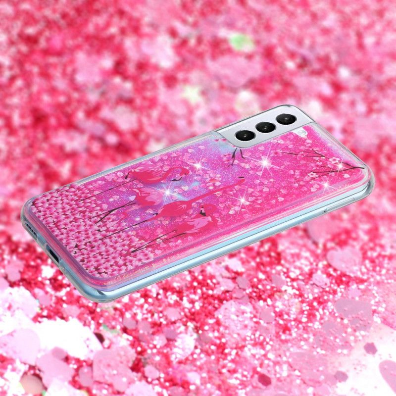 Etui Samsung Galaxy S24 Plus 5g Płynny Brokat W Kształcie Ptaka