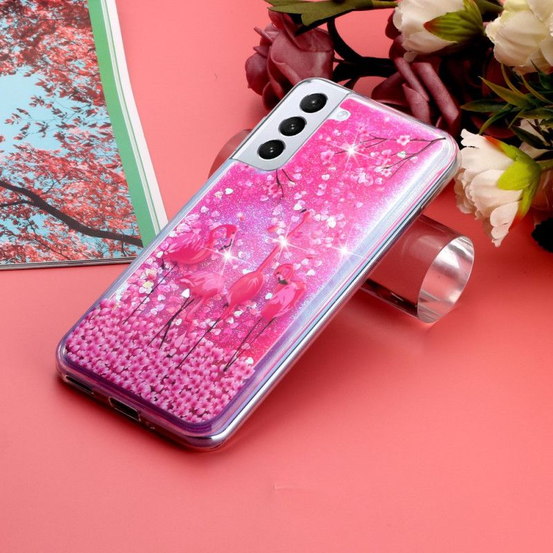 Etui Samsung Galaxy S24 Plus 5g Płynny Brokat W Kształcie Ptaka