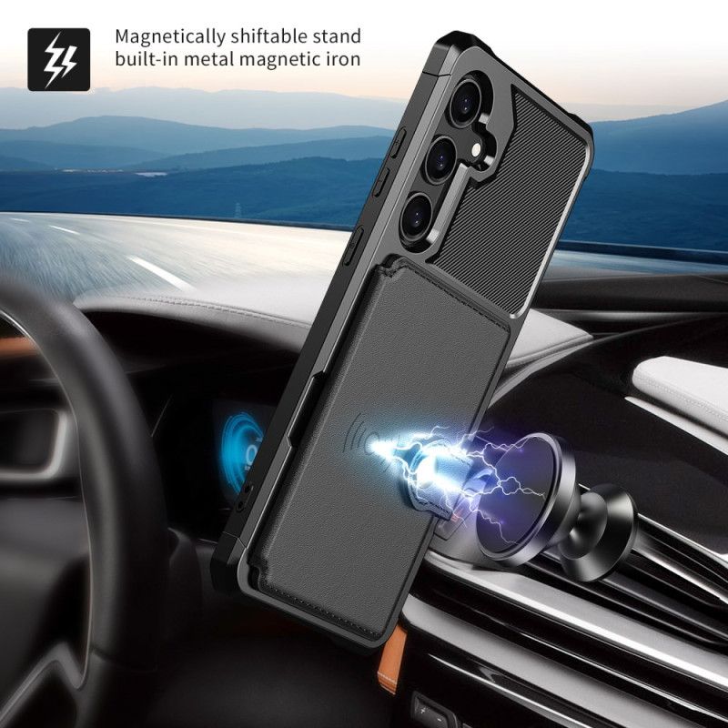 Futerały Samsung Galaxy S24 Plus 5g Etui Na Telefon Magnetyczny Z Uchwytem Na Kartę