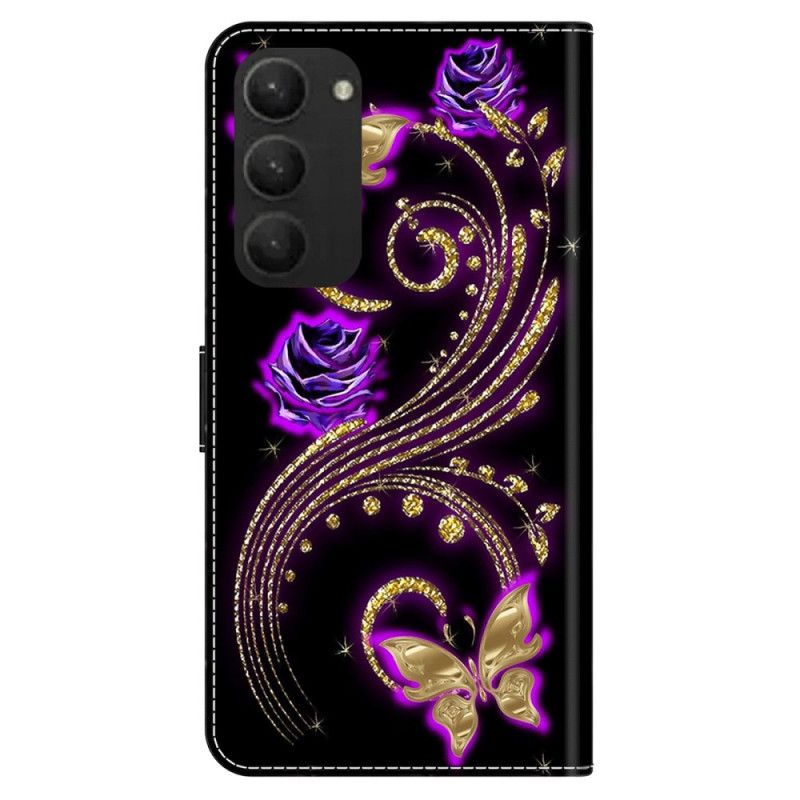 Obudowa Samsung Galaxy S24 Plus 5g Etui Na Telefon Fioletowe Motyle