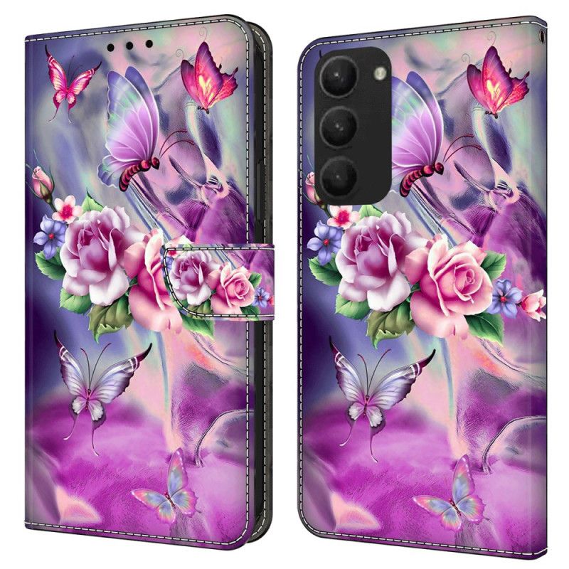 Obudowa Samsung Galaxy S24 Plus 5g Etui Na Telefon Motyle I Kwiaty