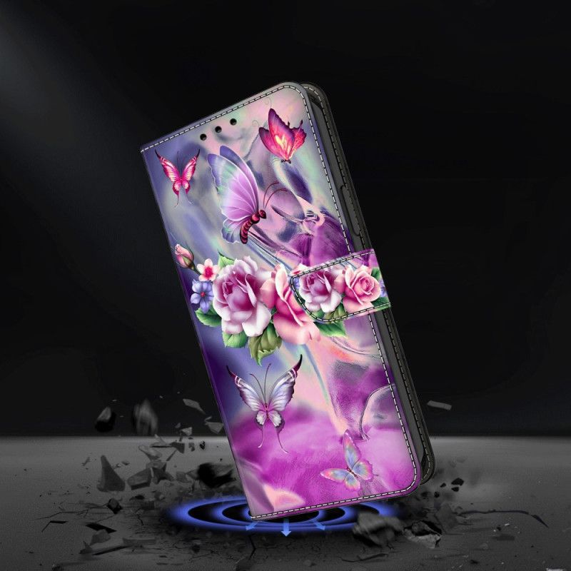 Obudowa Samsung Galaxy S24 Plus 5g Etui Na Telefon Motyle I Kwiaty