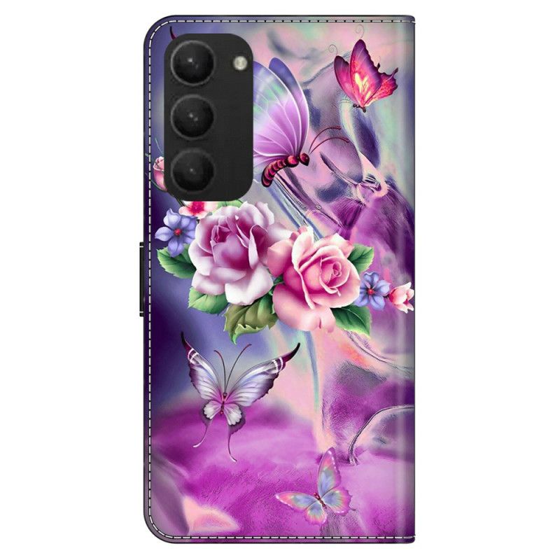 Obudowa Samsung Galaxy S24 Plus 5g Etui Na Telefon Motyle I Kwiaty