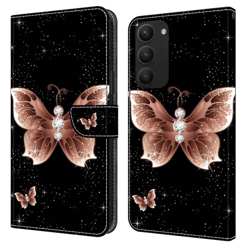 Obudowa Samsung Galaxy S24 Plus 5g Etui Na Telefon Różowy Diamentowy Motyl