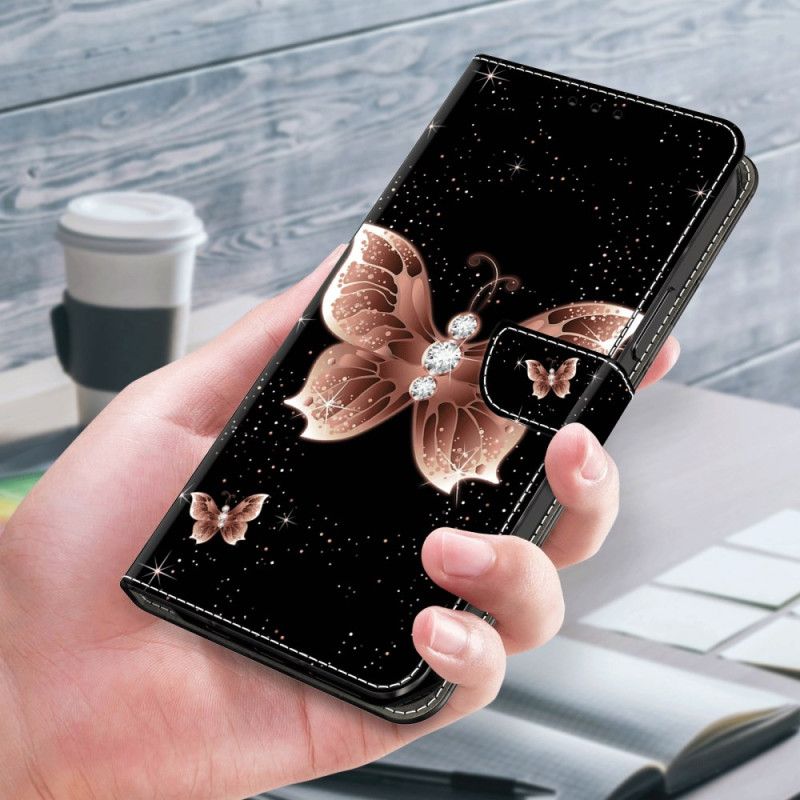 Obudowa Samsung Galaxy S24 Plus 5g Etui Na Telefon Różowy Diamentowy Motyl