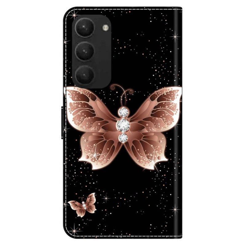 Obudowa Samsung Galaxy S24 Plus 5g Etui Na Telefon Różowy Diamentowy Motyl