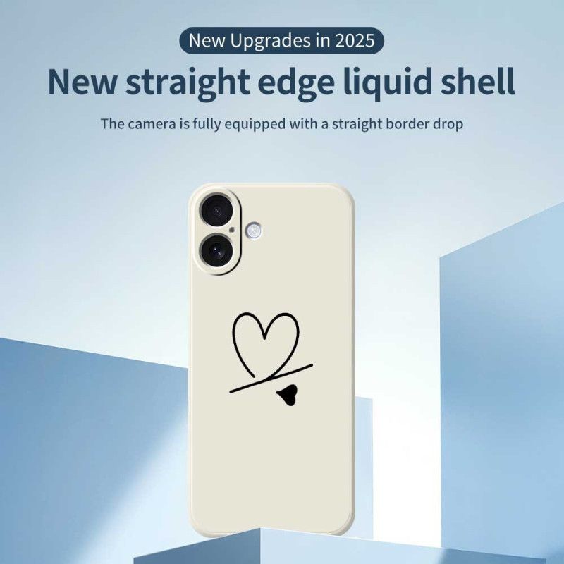 Etui Do iPhone 17 Serca Z Płynnego Silikonu