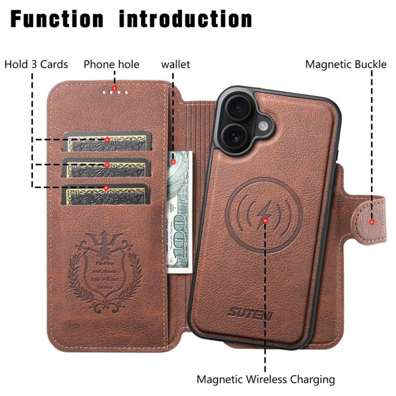 Etui Folio iPhone 17 Odłączane Etui Magsafe Suteni Etui Ochronne