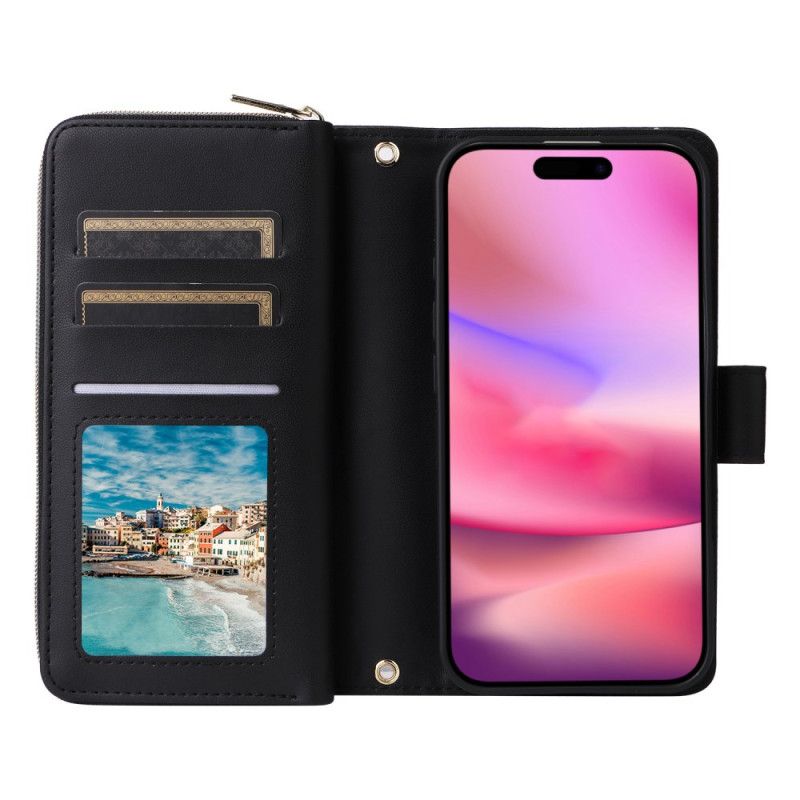 Etui Folio iPhone 17 Portfel Na 9 Kart I Smycz