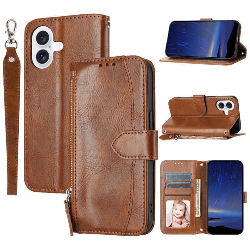 Etui Folio iPhone 17 Portfel W Stylu Vintage Etui Ochronne