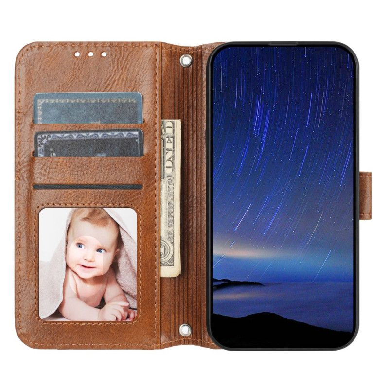 Etui Folio iPhone 17 Portfel W Stylu Vintage Etui Ochronne