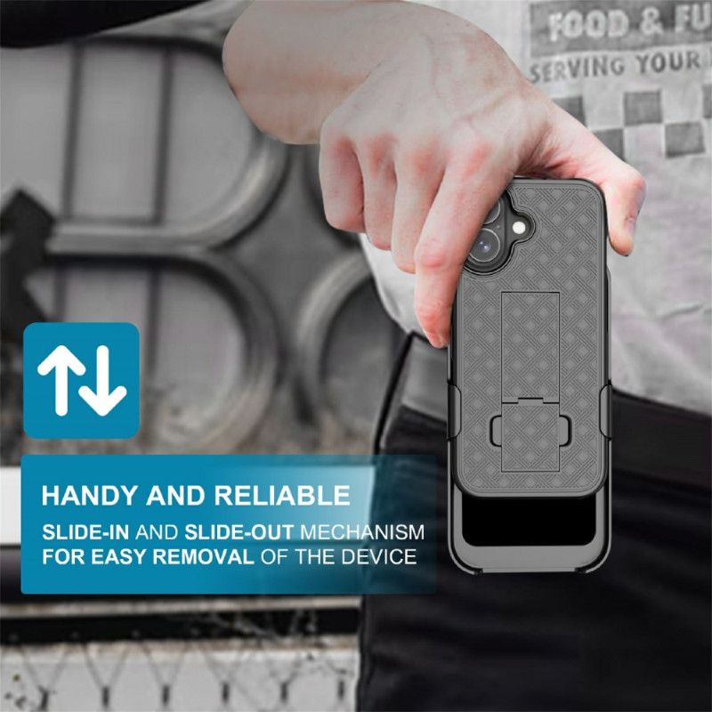 Etui iPhone 17 Przesuwany Z Podstawką I Klipsem