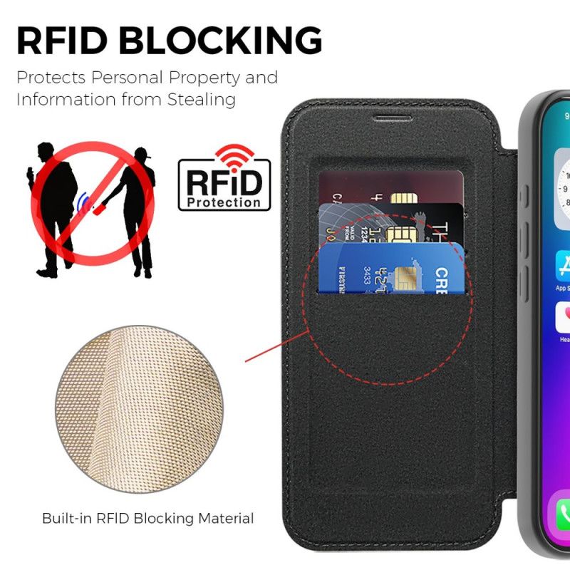 Flip Kotelot iPhone 17 Etui Na Telefon Pikowane Etui Kompatybilne Z Magsafe