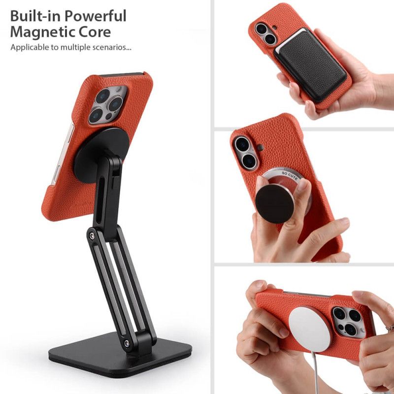 Futerały iPhone 17 Etui Na Telefon Kompatybilny Z Magsafe Skórzany I Mikrofibrowy