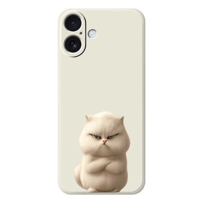 Futerały iPhone 17 Etui Na Telefon Płynny Silikon Angry Cat
