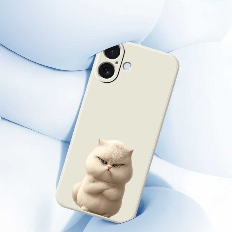 Futerały iPhone 17 Etui Na Telefon Płynny Silikon Angry Cat