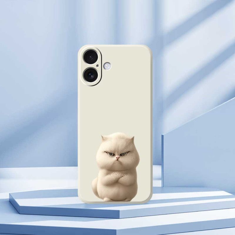 Futerały iPhone 17 Etui Na Telefon Płynny Silikon Angry Cat