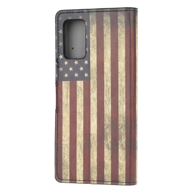 Etui Folio Samsung Galaxy S20 Flaga Amerykańska Etui Ochronne
