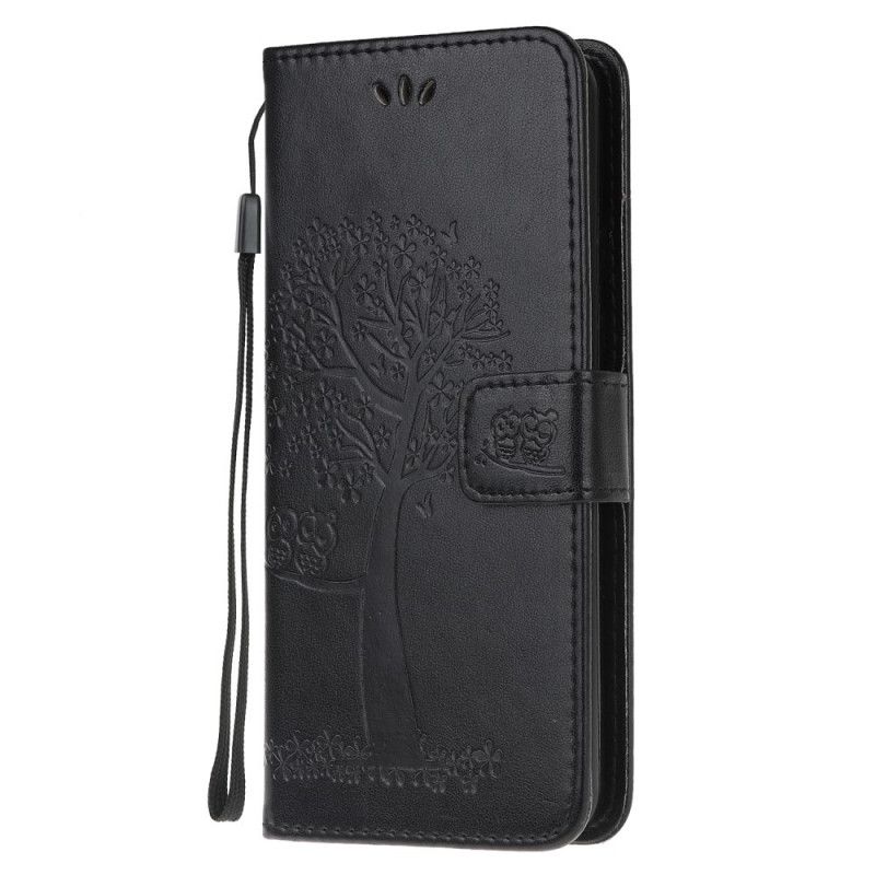 Etui Folio Samsung Galaxy S20 Szary Czarny Sowy Drzewne I Stringi Etui Ochronne