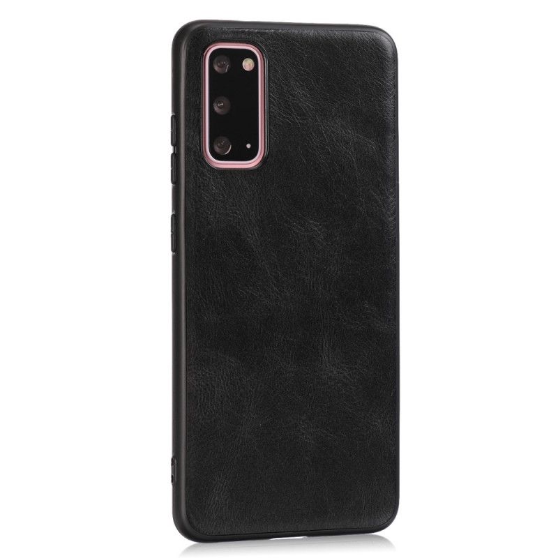 Etui Samsung Galaxy S20 Szary Czarny Styl Skórzany