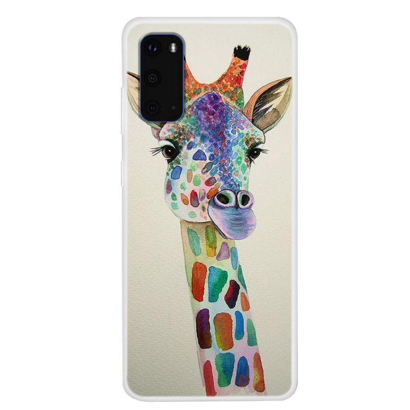 Futerały Samsung Galaxy S20 Etui na Telefon Kolorowa Żyrafa