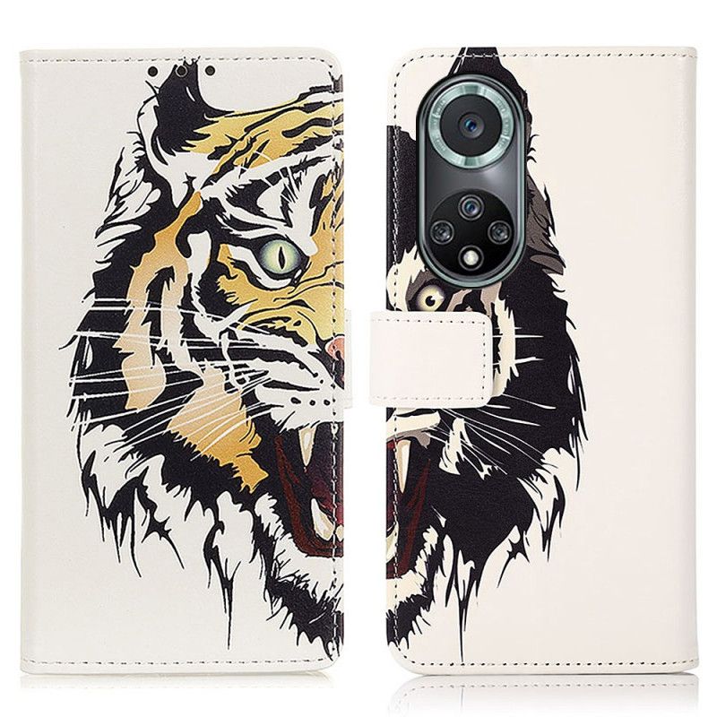 Etui Folio Do Huawei Nova 9 Pro / Honor 50 Pro Zaciekły Tygrys