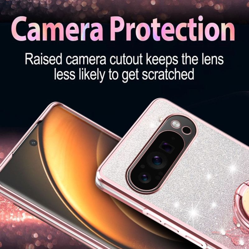 Etui Do Google Pixel 10 Pro Xl Uchwyt Na Pierścionek Z Kryształkami Kadem