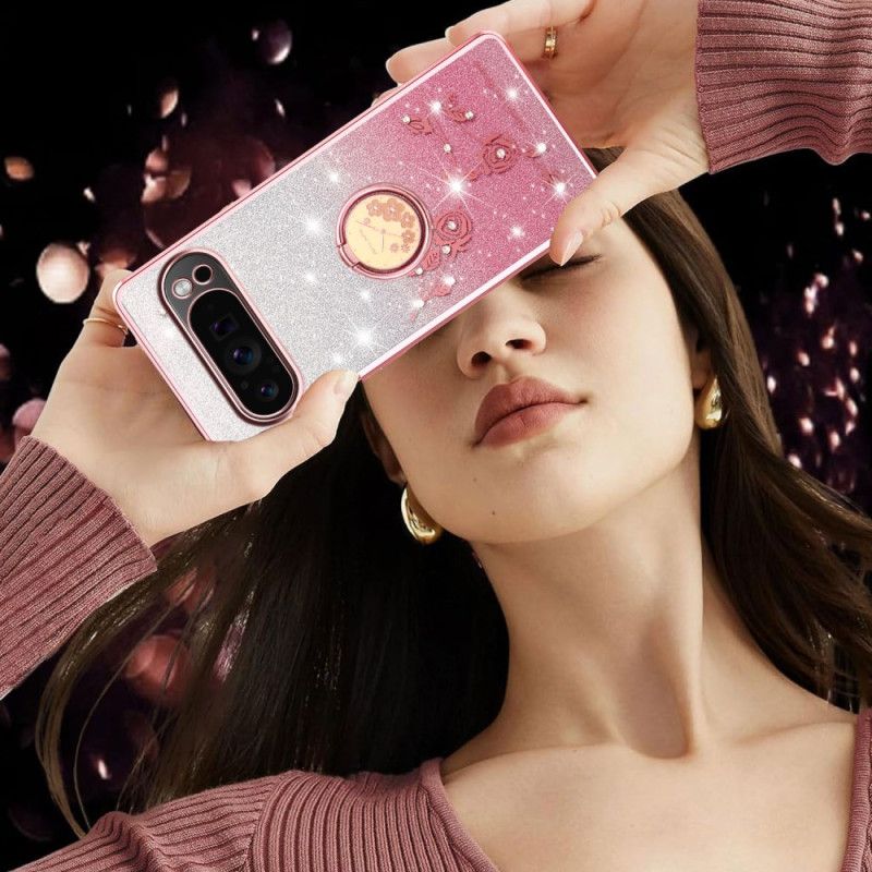 Etui Do Google Pixel 10 Pro Xl Uchwyt Na Pierścionek Z Kryształkami Kadem