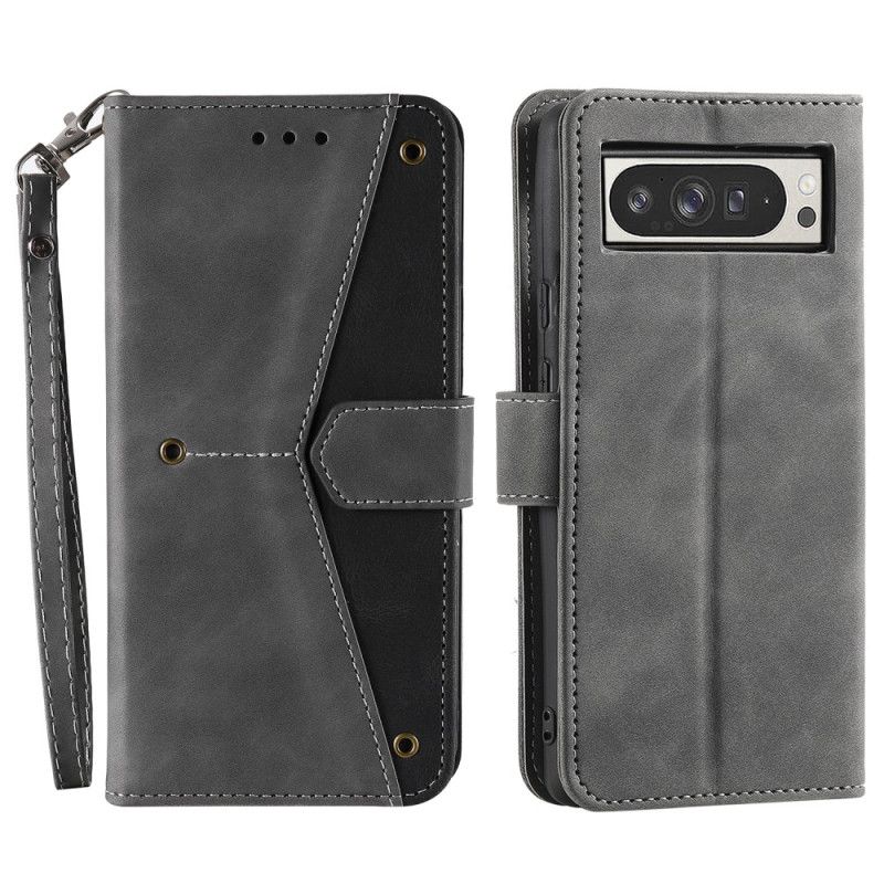 Etui Folio Google Pixel 10 Pro Xl Dwukolorowy Z Paskiem Etui Ochronne