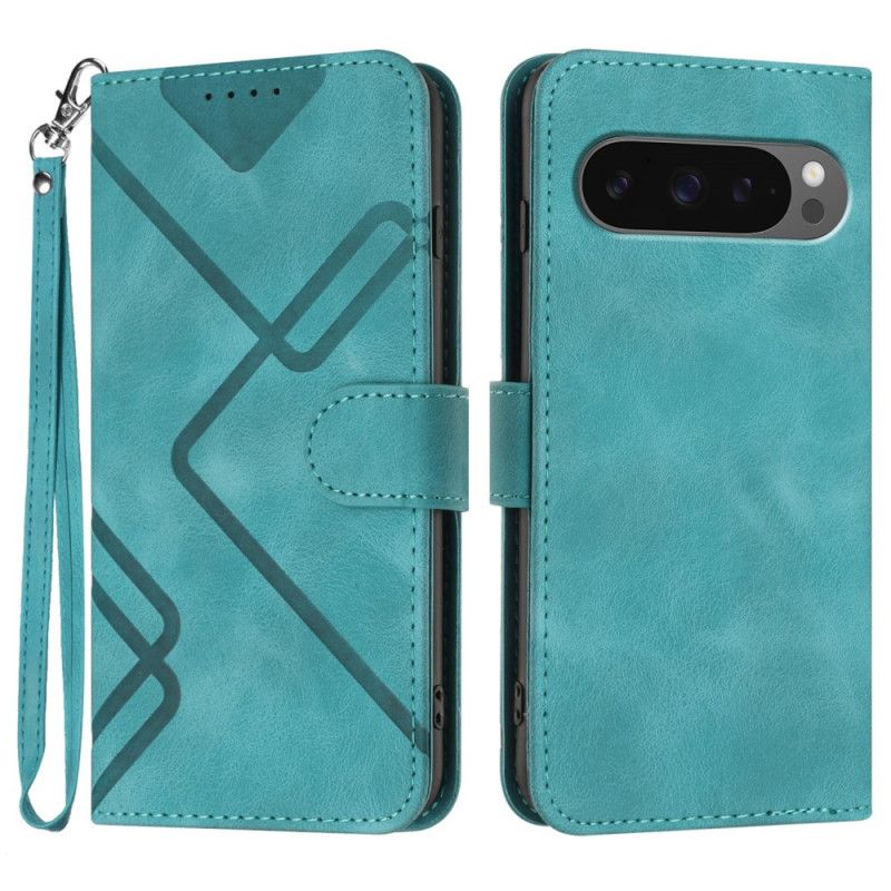 Etui Folio Google Pixel 10 Pro Xl Geometryczne Linie Z Paskiem Etui Ochronne