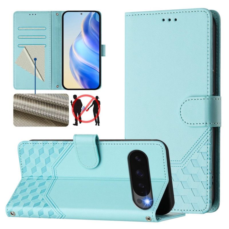 Etui Folio Google Pixel 10 Pro Xl Wzór Plastra Miodu Z Paskiem Etui Ochronne