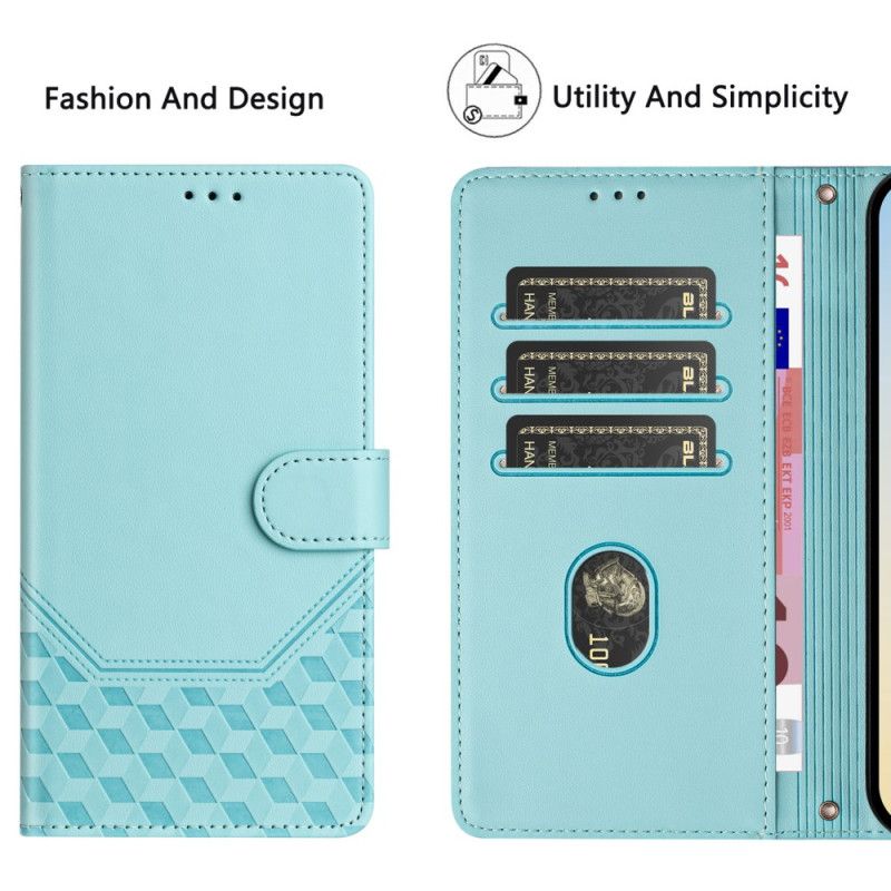 Etui Folio Google Pixel 10 Pro Xl Wzór Plastra Miodu Z Paskiem Etui Ochronne