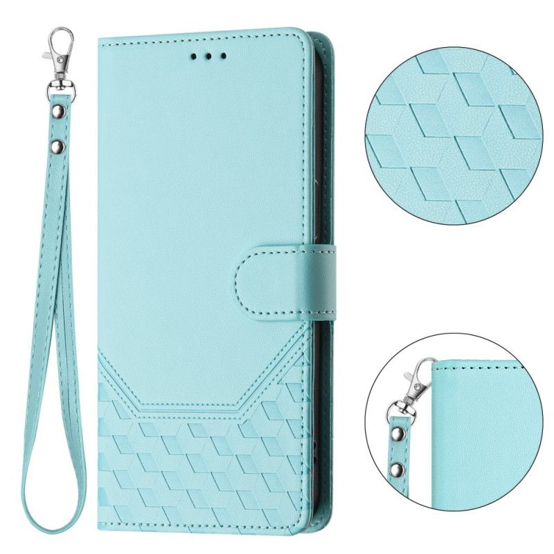 Etui Folio Google Pixel 10 Pro Xl Wzór Plastra Miodu Z Paskiem Etui Ochronne