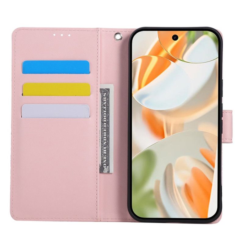 Skórzany Futerał Google Pixel 10 Pro Xl Etui Na Telefon Nadruk Z Różami