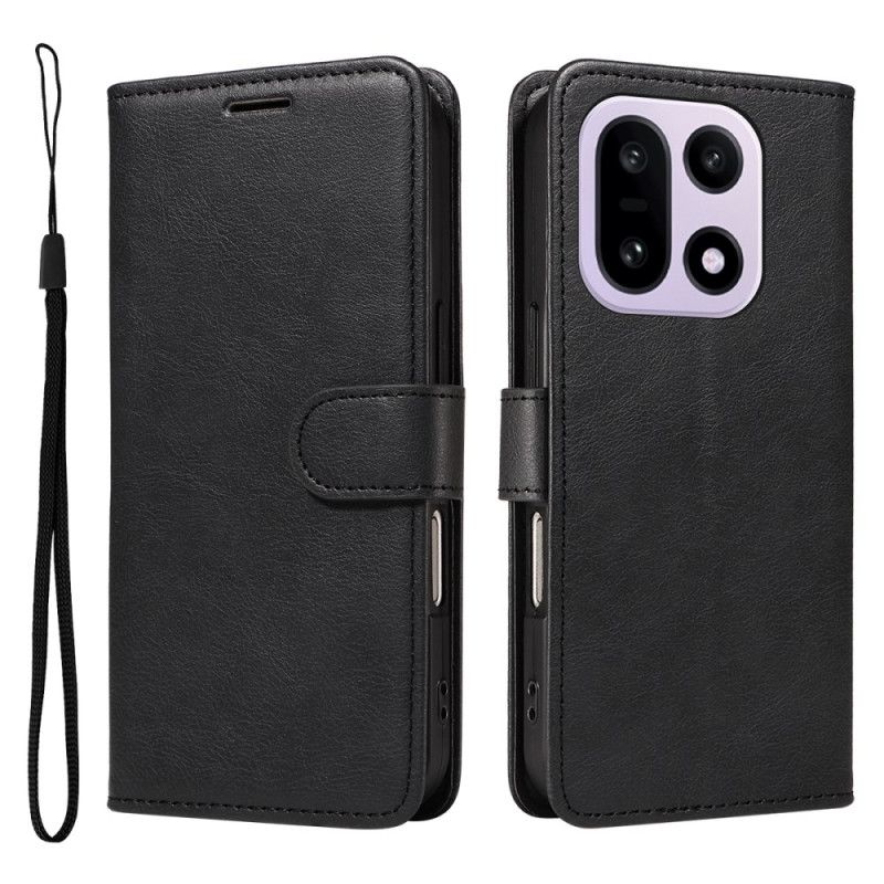 Etui Folio Oneplus 15 Gładka Skóra Ekologiczna Etui Ochronne