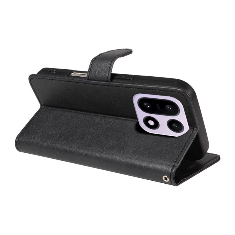 Etui Folio Oneplus 15 Gładka Skóra Ekologiczna Etui Ochronne