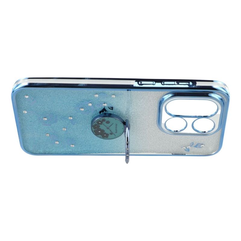 Futerały Oneplus 15 Etui Na Telefon Uchwyt Na Pierścionki I Brokatowy Wzór Kwiatowy